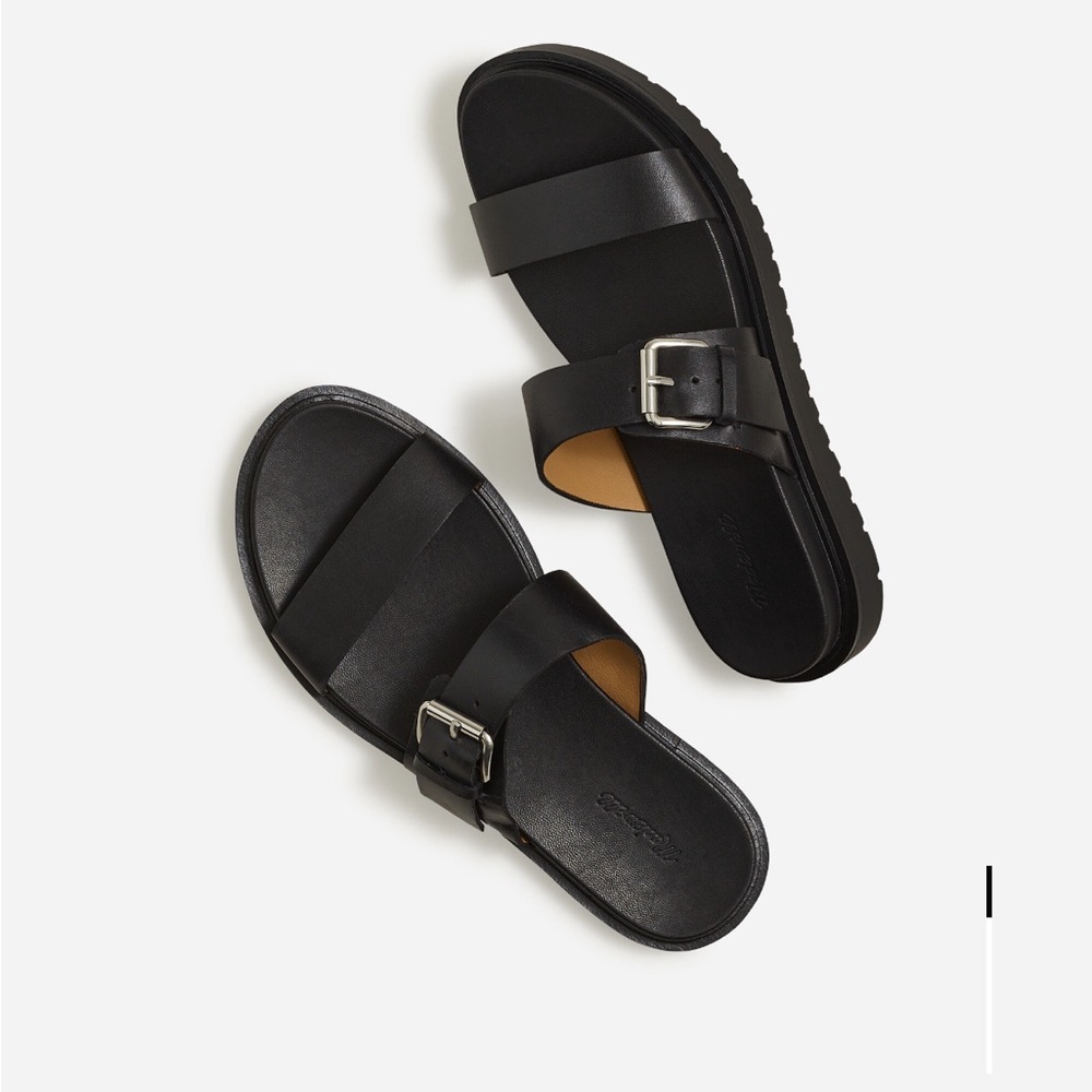 Madewell The Dee Double Strap Slide Sandal